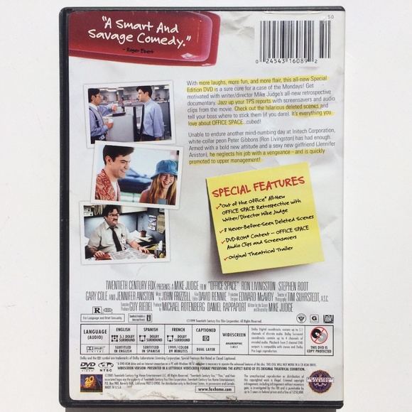 🦋 Office Space DVD Mike Judge Special Edition Widescreen 024543160892 - Picture 4 of 5